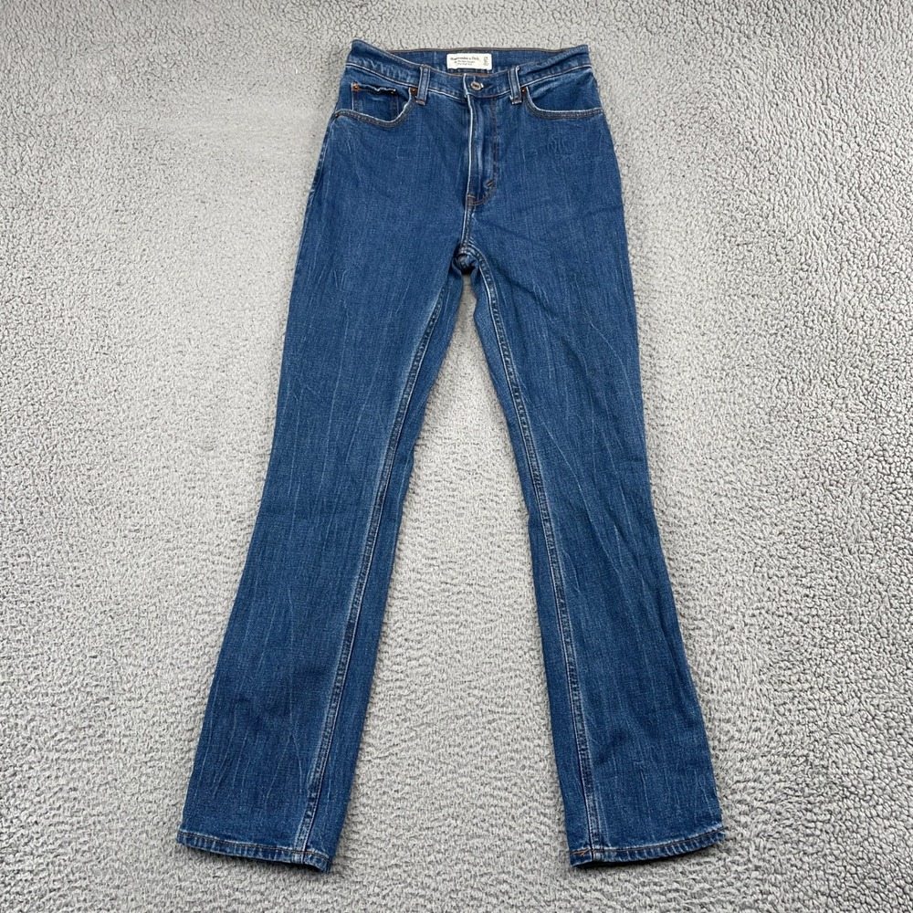 Abercrombie & Fitch Jeans Womens 25/0s Blue 90s Slim Straight Curve Love High